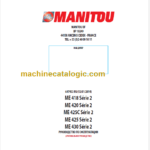 MANITOU Forklift ME 418 420 425C 425 430 Operator's Manual