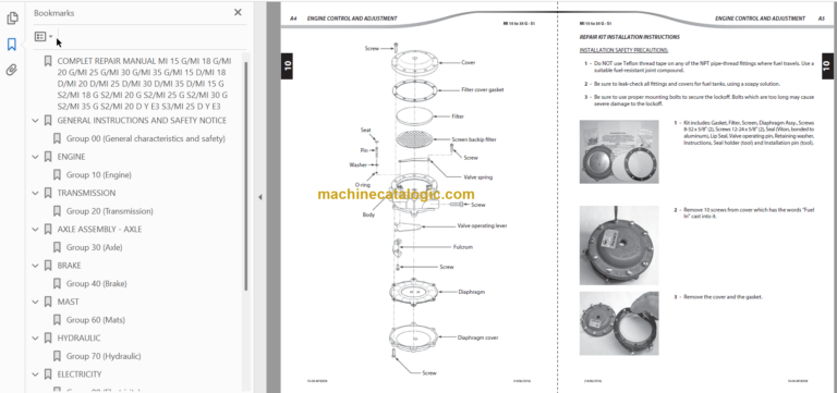 MANITOU MI 20-25-30-35 D Y S3 E3 REPAIR MANUAL