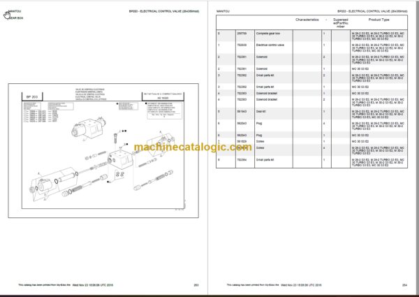 MANITOU M-X 50-2 S3E3 PARTS CATALOGUE