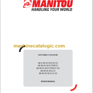 MANITOU MI 40 45 50 D ST3B S1 REPAIR MANUAL