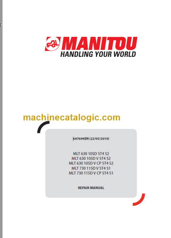 Manitou MLT 630 ST4 S2 Repair Manual