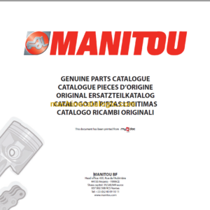 Manitou MLT 741 120 H LSU PARTS MANUALS