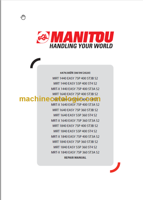 Manitou MRT 1840 EASY 75P 360 ST3B S2 REPAIR MANUAL