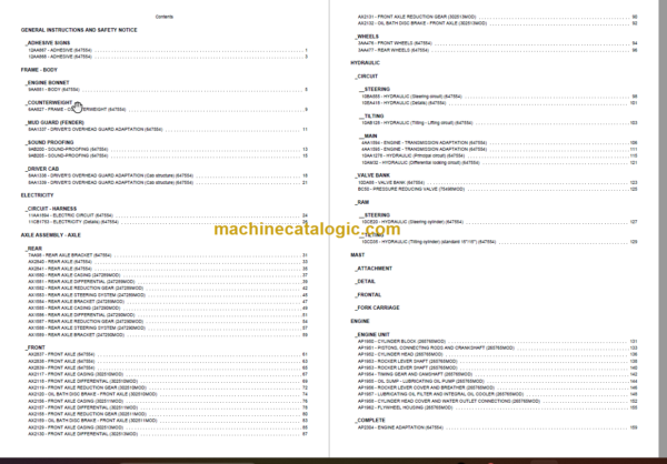 MANITOU M-X 50-4 S3E3 PARTS CATALOGUE