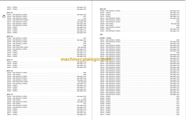 MANITOU MC 50 CP PARTS CATALOGUE