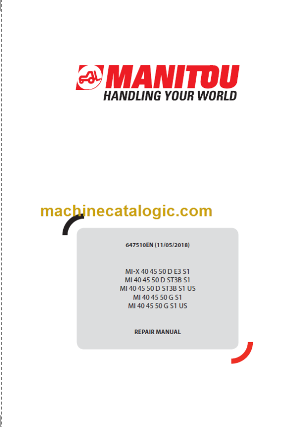 MANITOU MI 40 45 50 G S1 US REPAIR MANUAL