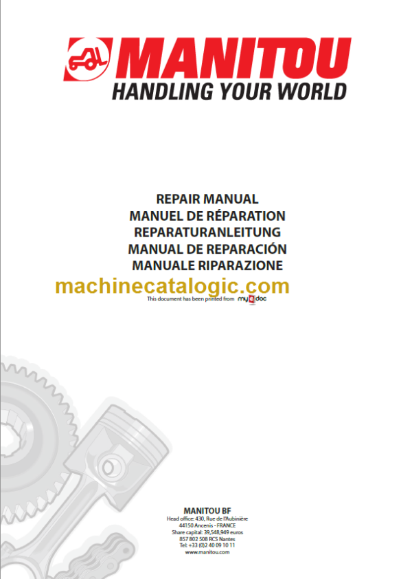 MANITOU ME316 REPAIR MANUAL