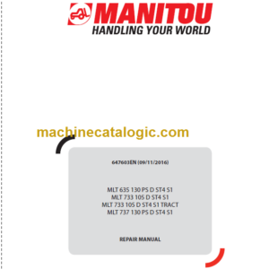 Manitou MLT 733 105 D ST4 S1 Repair Manual