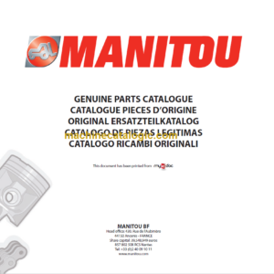 Manitou MLT 731 TURBO A SD E3 PARTS MANUALS