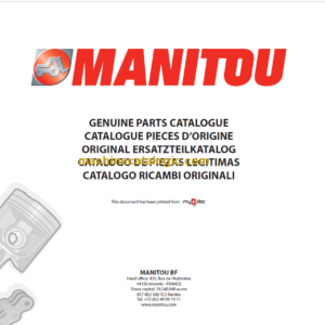 MANITOU MC30-4 PARTS CATALOGUE