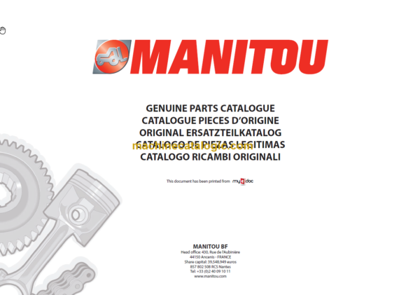 MANITOU EMA18 PARTS CATALOGUE