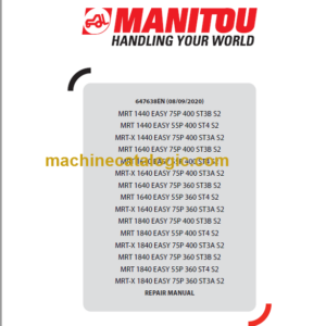 Manitou MRT 1840 EASY 75P 400 ST3B S2 REPAIR MANUAL