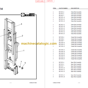 MANITOU 5200 Series Parts Manual