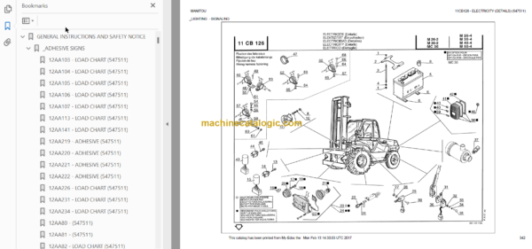 MANITOU MC30-4 PARTS CATALOGUE