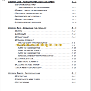 MANITOU M230 430 240 440 250 450-B426D OPERATOR SERVICE MANUAL