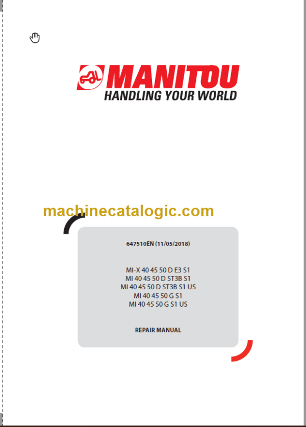 MANITOU MI-X 40 45 50 D E3 S1 REPAIR MANUAL