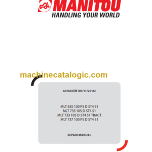 Manitou MLT 733 Repair Manual