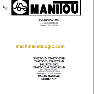 MANITOU T502TC-D PARTS MANUAL SERIES F