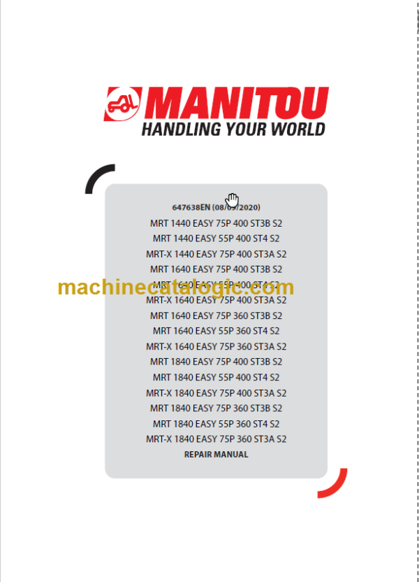 Manitou MRT-X 1440 EASY 75P 400 ST3A S2 REPAIR MANUAL