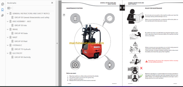 MANITOU ME316 Series 2 REPAIR MANUAL