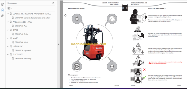 MANITOU ME316 Series 2 REPAIR MANUAL