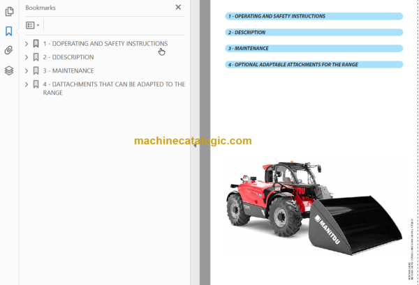 Manitou MLT-X 1041 Operator's Manual