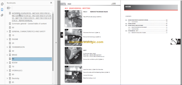 Manitou MLT 730 ST4 S1 Repair Manual