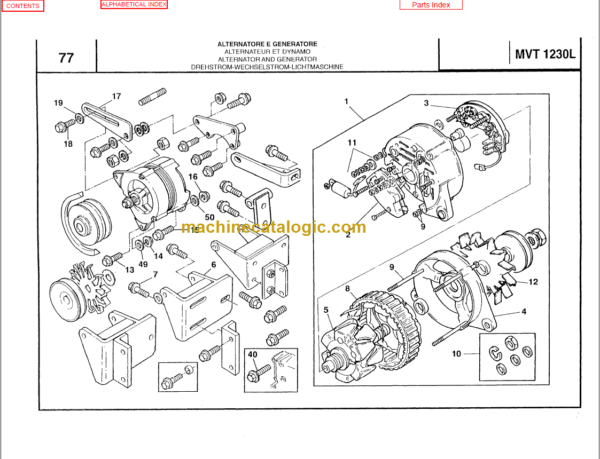 Manitou MVT 628T COMFORT LINE PARTS MANUAL