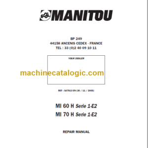 MANITOU MI 60 H Serie 1-E2 REPAIR MANUAL