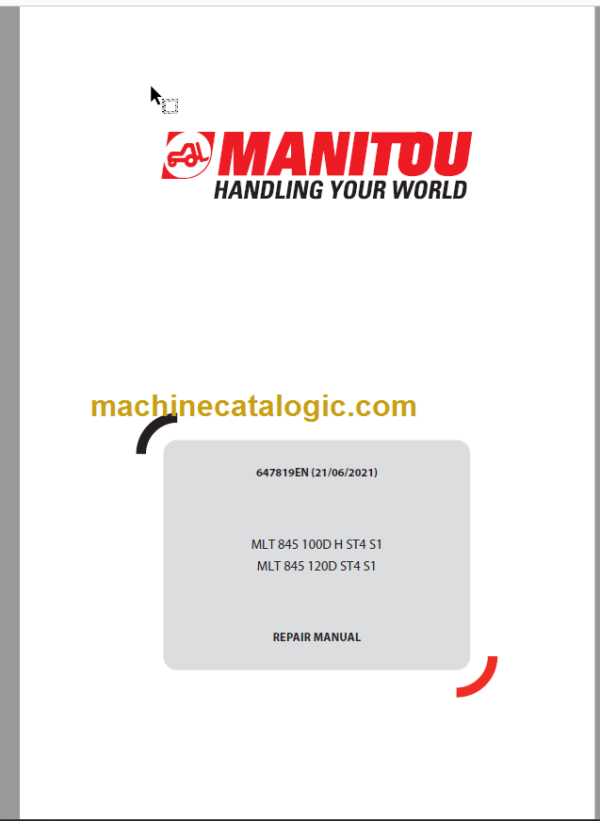 Manitou MLT 845 100D H ST4 S1 Repair Manual