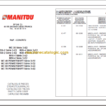 MANITOU M26-2 S3-E2 PARTS CATALOGUE