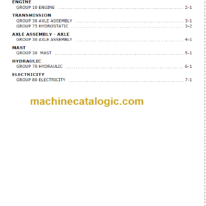 MANITOU MI 60 H Serie 1-E2 REPAIR MANUAL