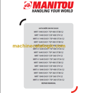 Manitou MRT-X 1640 EASY 75P 360 ST3A S2 REPAIR MANUAL