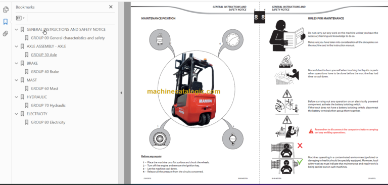 MANITOU ME318 Series 2 REPAIR MANUAL