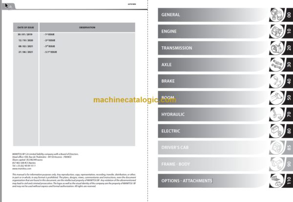 Manitou MLT 845 100D H ST4 S1 Repair Manual