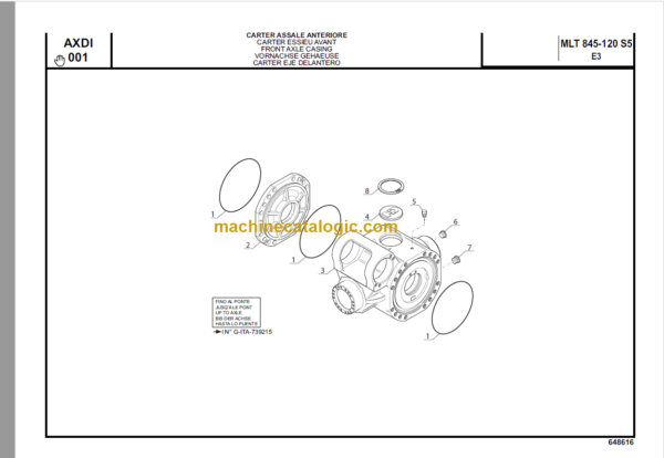 Manitou MLT 845-120 S5 E3 PARTS CATALOGUE 2011