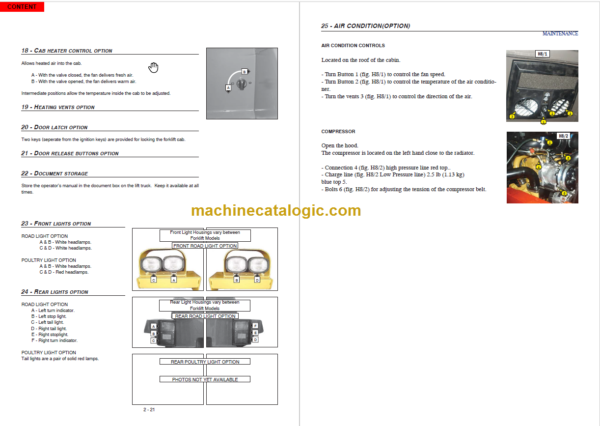 MANITOU M30 40 50-4 H L OPERATOR SERVICE MANUAL