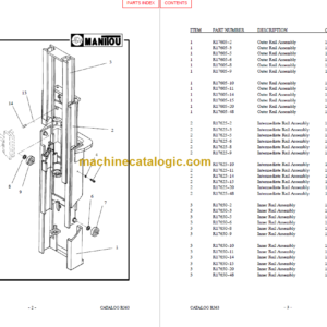 MANITOU 5800 Series Parts Manual