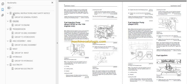 MANITOU MI 60 H Serie 1-E2 REPAIR MANUAL
