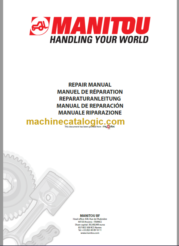 MANITOU ME320 Series 2 REPAIR MANUAL