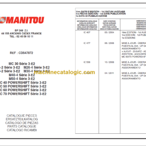 MANITOU M26-4 S3-E2 PARTS CATALOGUE