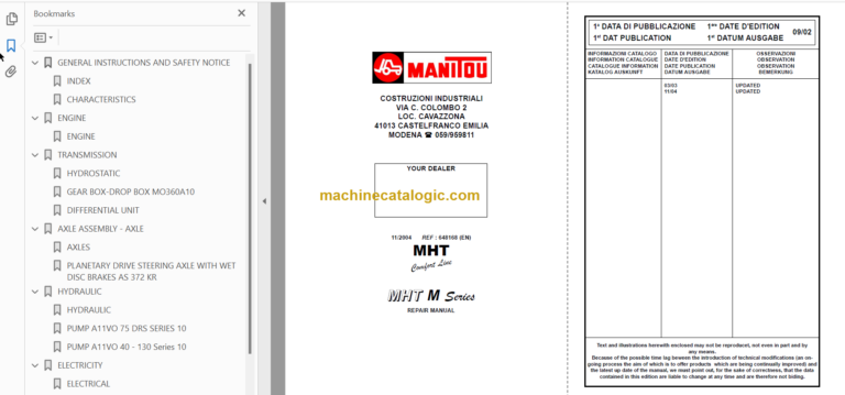 MHT 10160 L REPAIR MANUAL