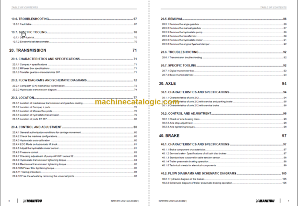 Manitou MLT 730 ST5 S1 Service Manual