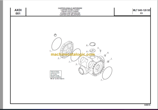 Manitou MLT 845-120 S5 E3 Parts Manual