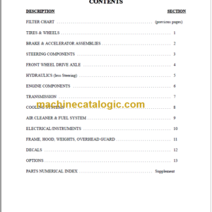 MANITOU T602TCP-DXL PARTS MANUAL SERIES F