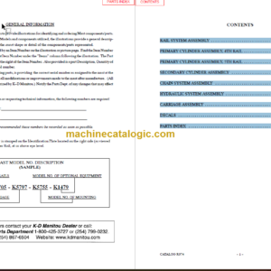 MANITOU 5500ER Series Parts Manual