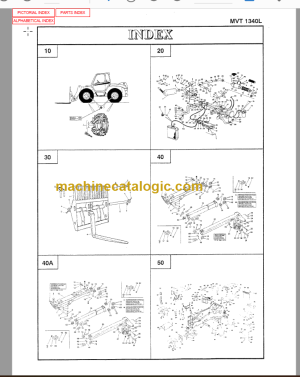 Manitou MVT 930 Parts Catalogue