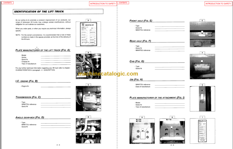 Manitou MLT 629 Operators Manual