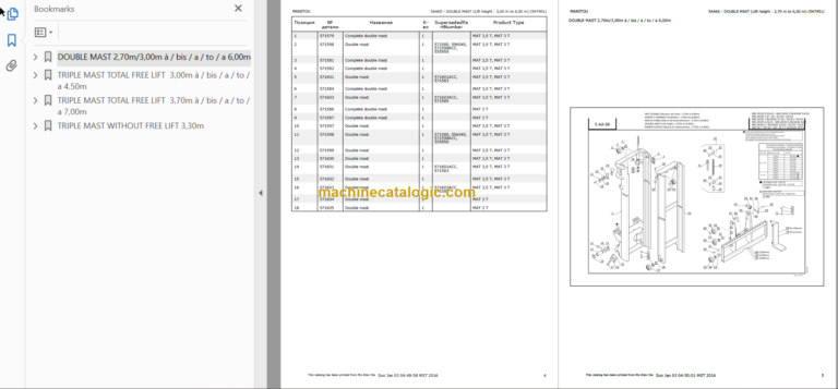 MANITOU MSI 20 25 30 35 Genuine Parts Catalogue