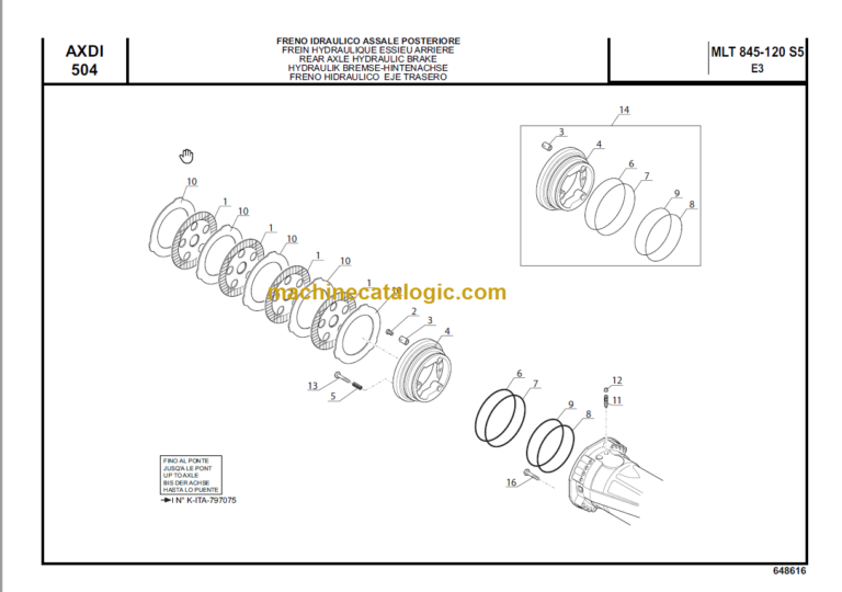 Manitou MLT 845-120 S5 E3 Parts Manual